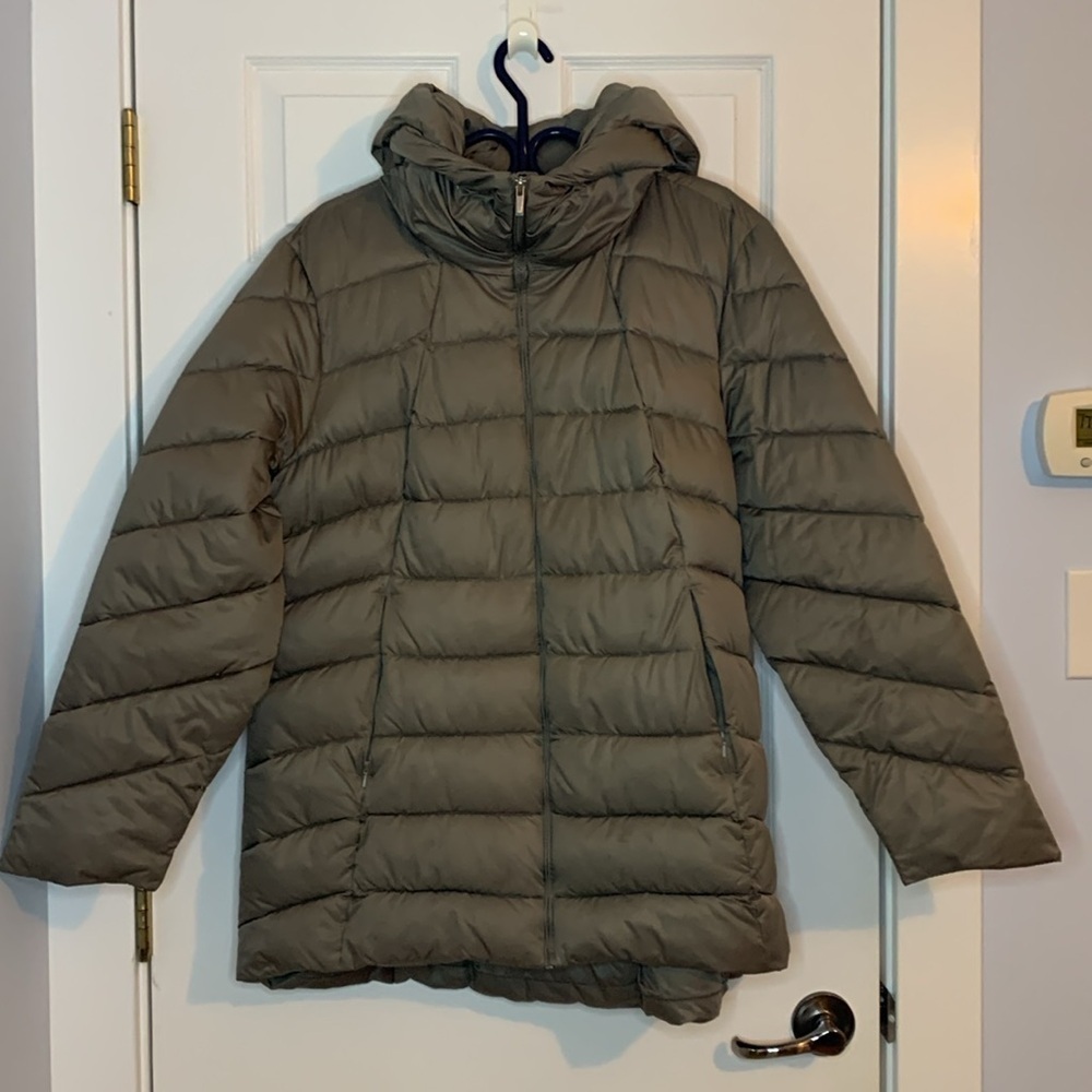 Denver Hayes T-Max Winter Puffer Jacket Coat HyperDri Taupe Women’s 2XL High Low - Picture 2 of 13